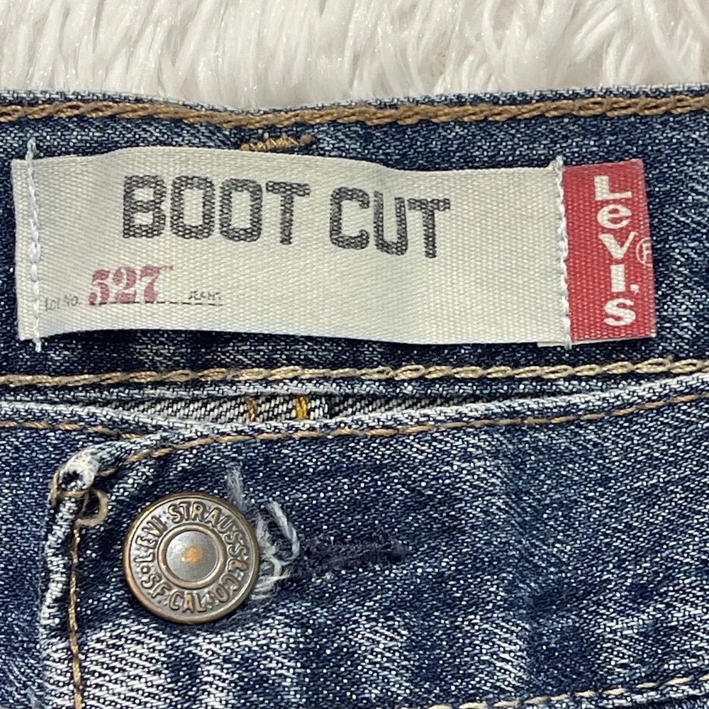 Levi's 527 Dark Blue Boot Cut Jeans MENS SIZE  36/32